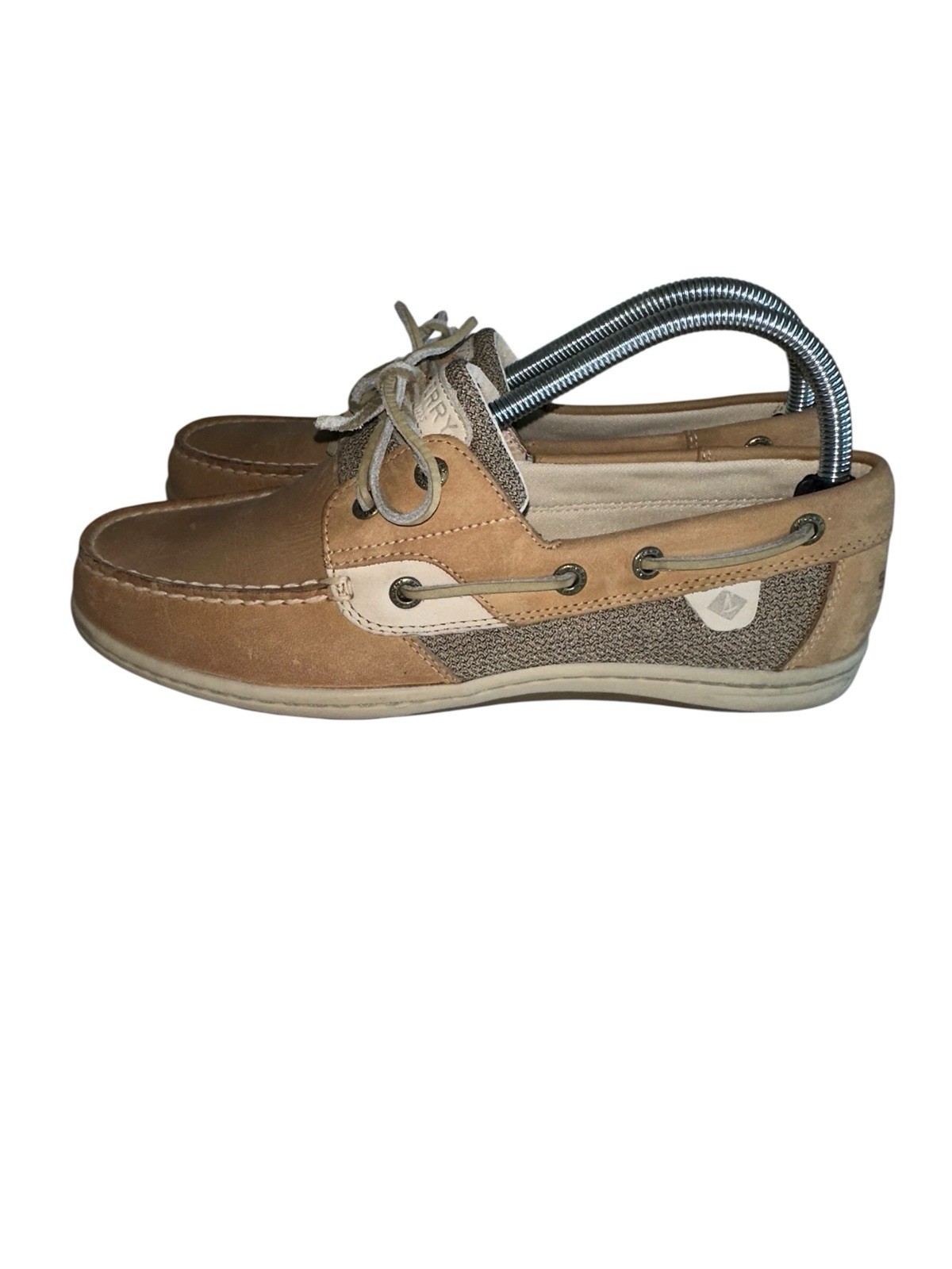 SPERRY Top Sider Women’s Size 9 Koifish 2 Eye Boat Shoe Linen/Oat ST95589