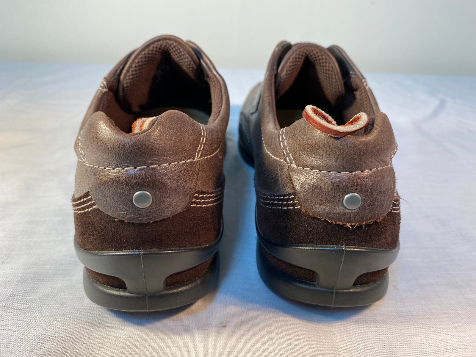 ✅ Ecco Slip On Shoes Women’s Brown Leather Hook & Loop Comfort EU 39 (US 8-8.5)