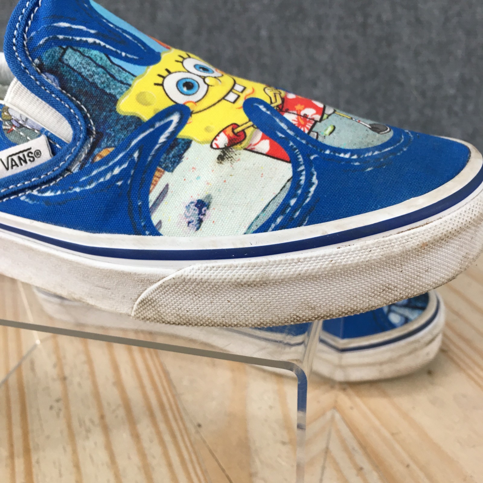 Vans Shoes Mens 5.5 Womens 7 SpongeBob SquarePants Slip On Sneakers Blue Multi