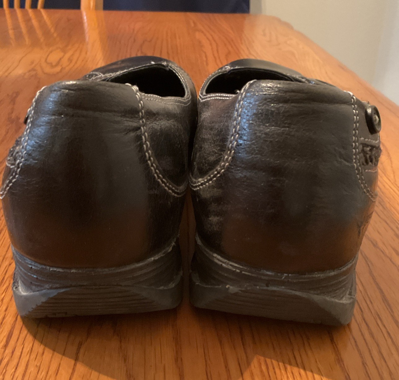 DANSKO Black Pam Button Slip On Comfort Leather Casual Shoes Womens Size 40