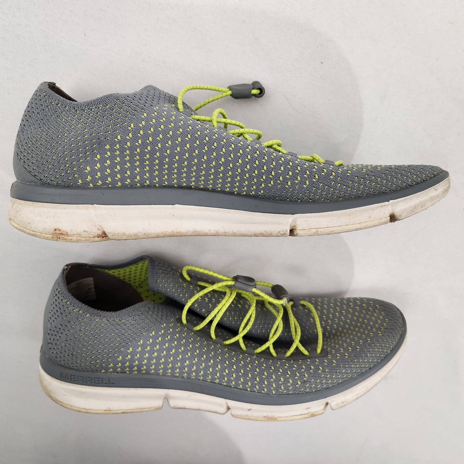 Merrell Women’s 9 Q Form 2 Zoe Sojourn Knit Walking Shoes Drawstring Gray Green