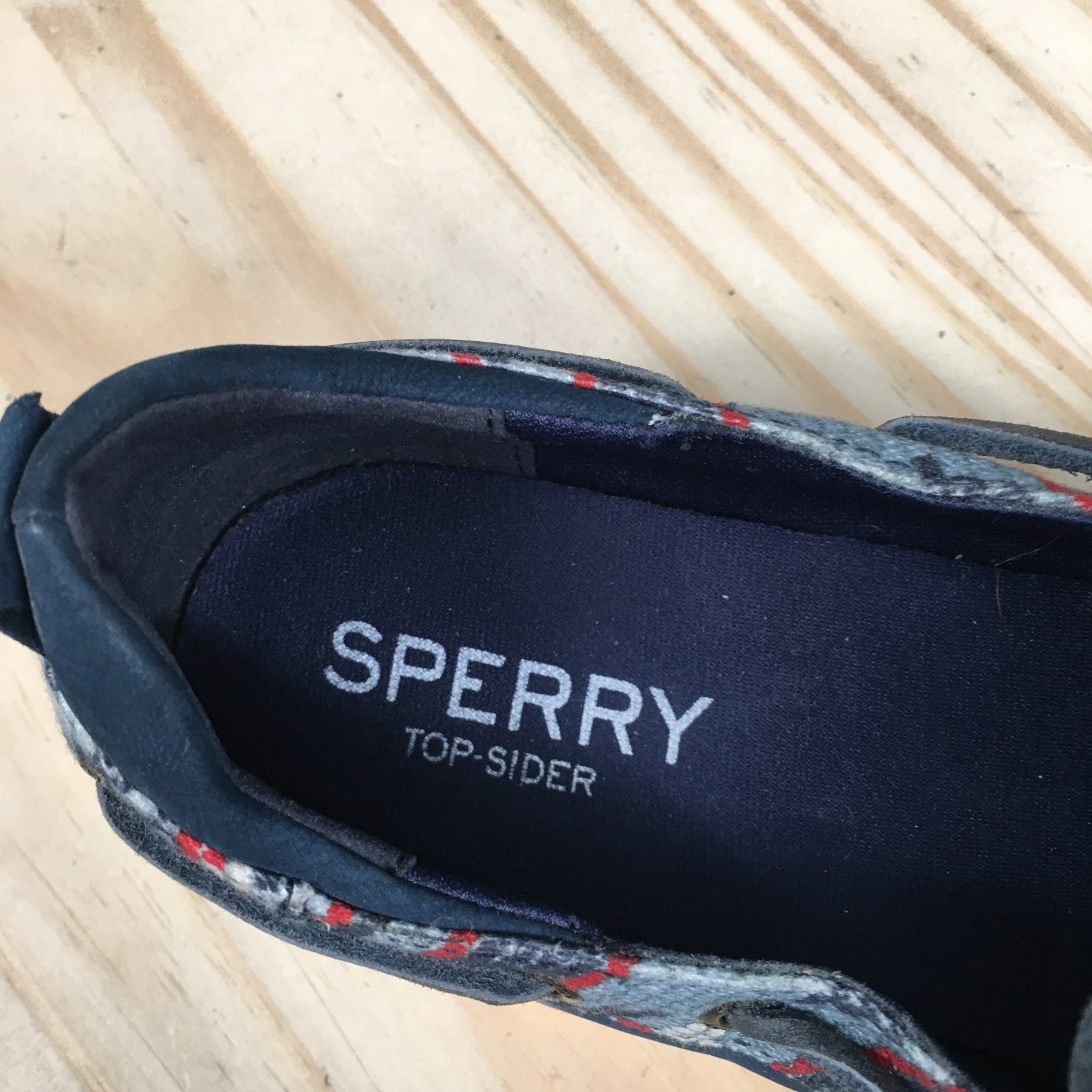 Sperry Boat Shoes Women 8 Blue Koifish Leather Suede Plaid Loafers STS82625
