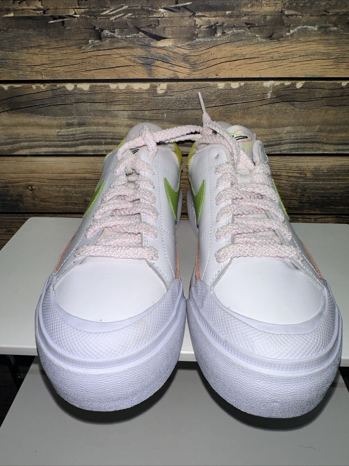 Nike Court Legacy Lift FD0872-100 Sneakers Womens 8 White Lifestyle Shoes No Box