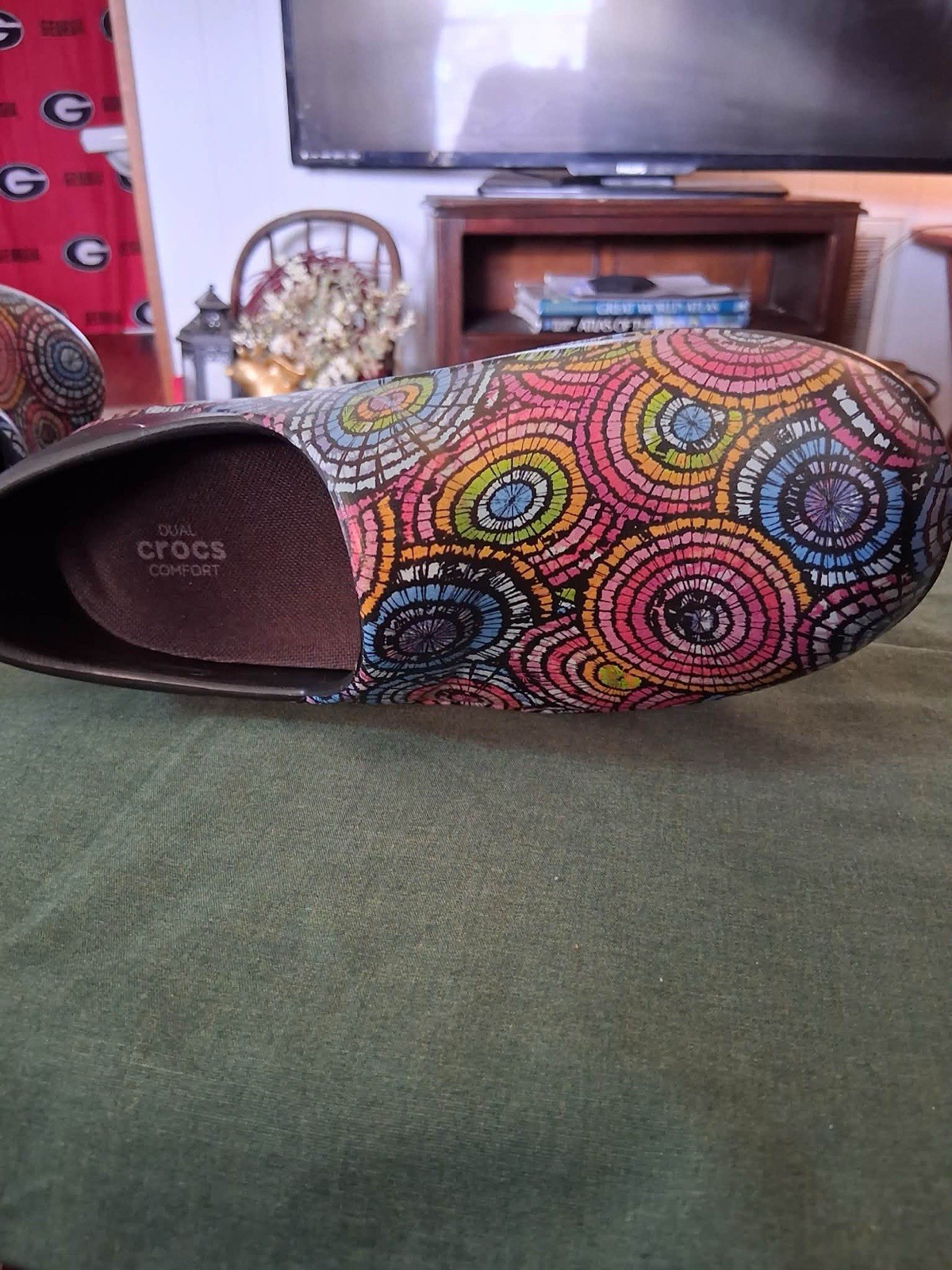 CROCS Neria Pro II Graphic Print Slip Resistant Slip-On Work Nurse Clogs