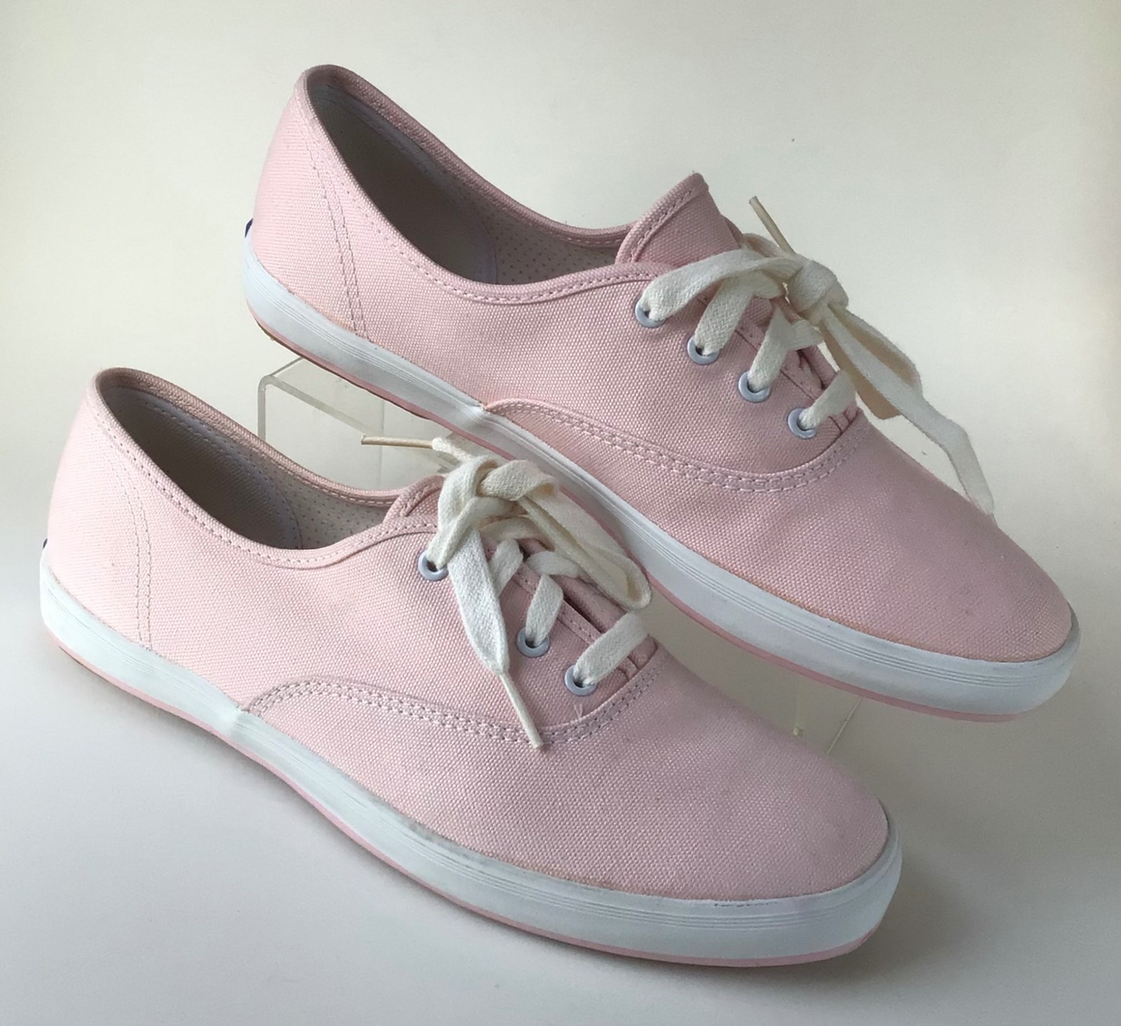 KEDS Champion Casual Lace Up Canvas Sneakers, Pink Coral (Size 8)