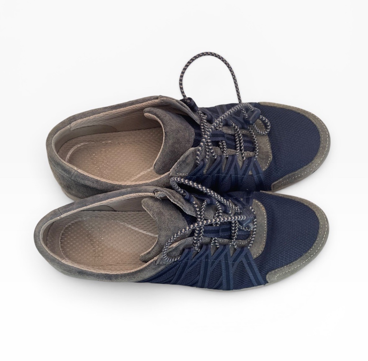 Dansko Honor Walking Shoes Womens EU 40 US 9.5-10 Navy Gray Leather Mesh Comfort