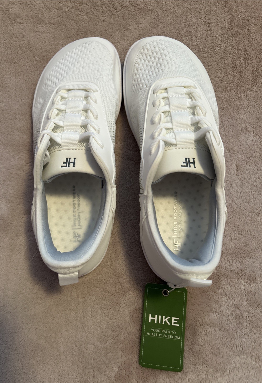 New! Hike Footwear HF Stride White/Grey Hiking Shoe Sneaker, Women’s Size 8/8.5