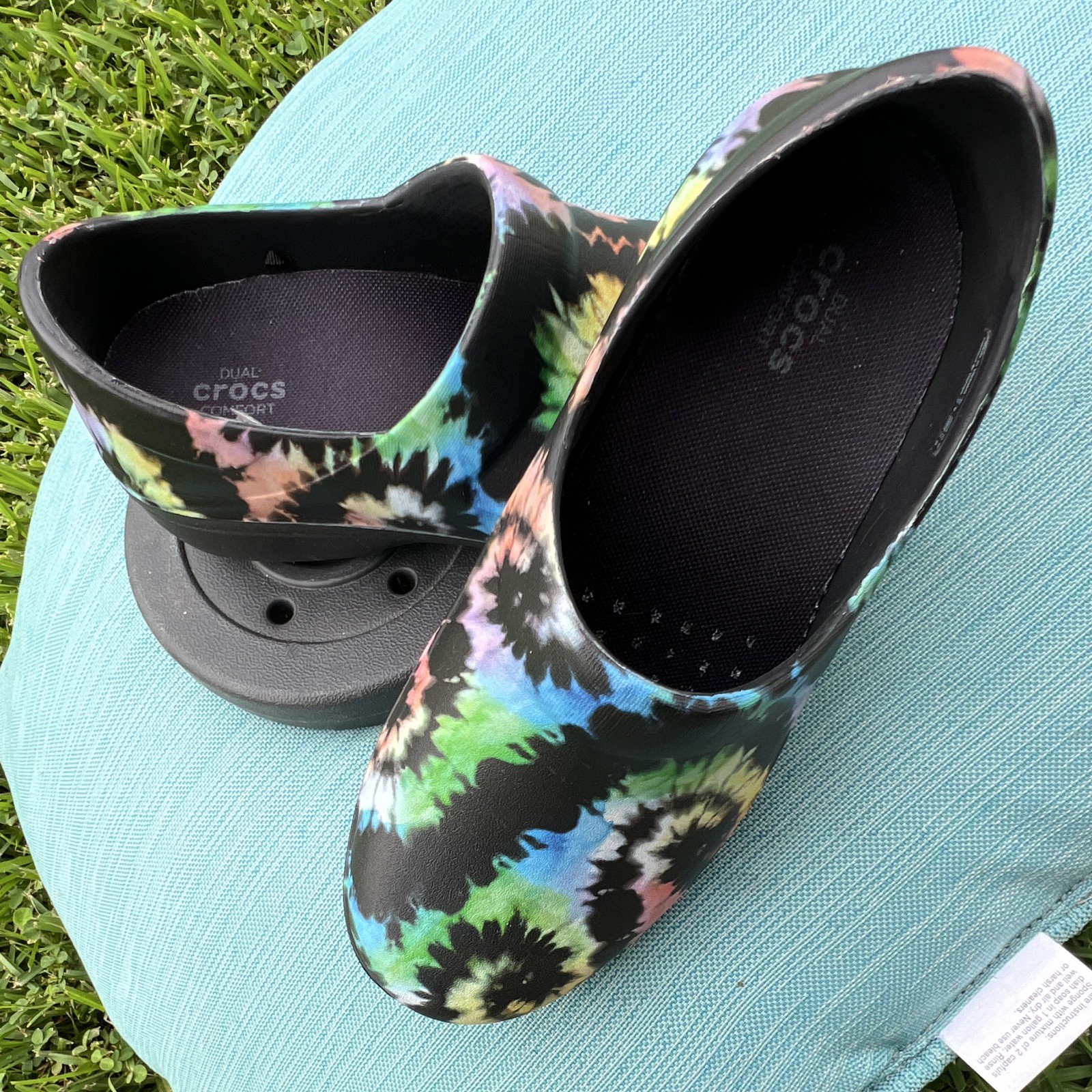 Crocs Neria Pro II Tie-Dye Clog Slip-On Slip Resistant Comfort Women’s 8