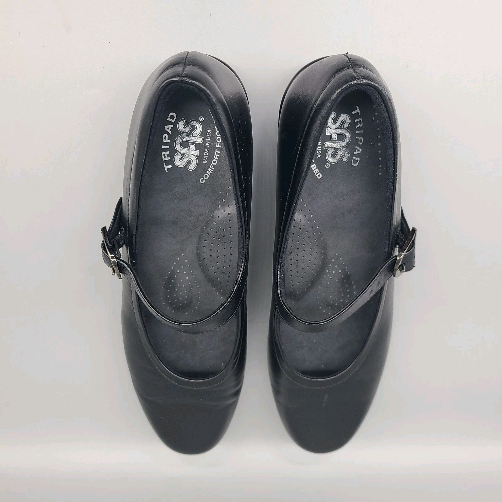 SAS Maria Shoes Womens 7 S Black Buckle Mary Jane Slim Tripad Comfort Strap