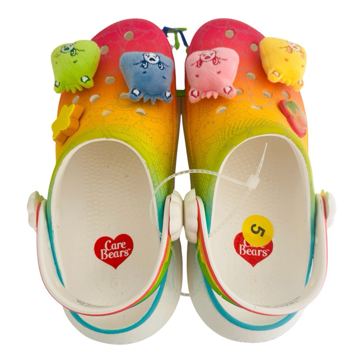 CROCS X Care Bears Platform Crush Clogs ‘Light On’ Mens 5 Womens 7 Rainbow