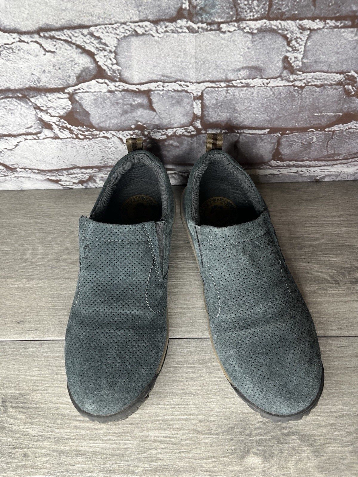 Panama Jack Blue Suede Textile Loafers Athletic Shoes Women Sz 35EU/5M US