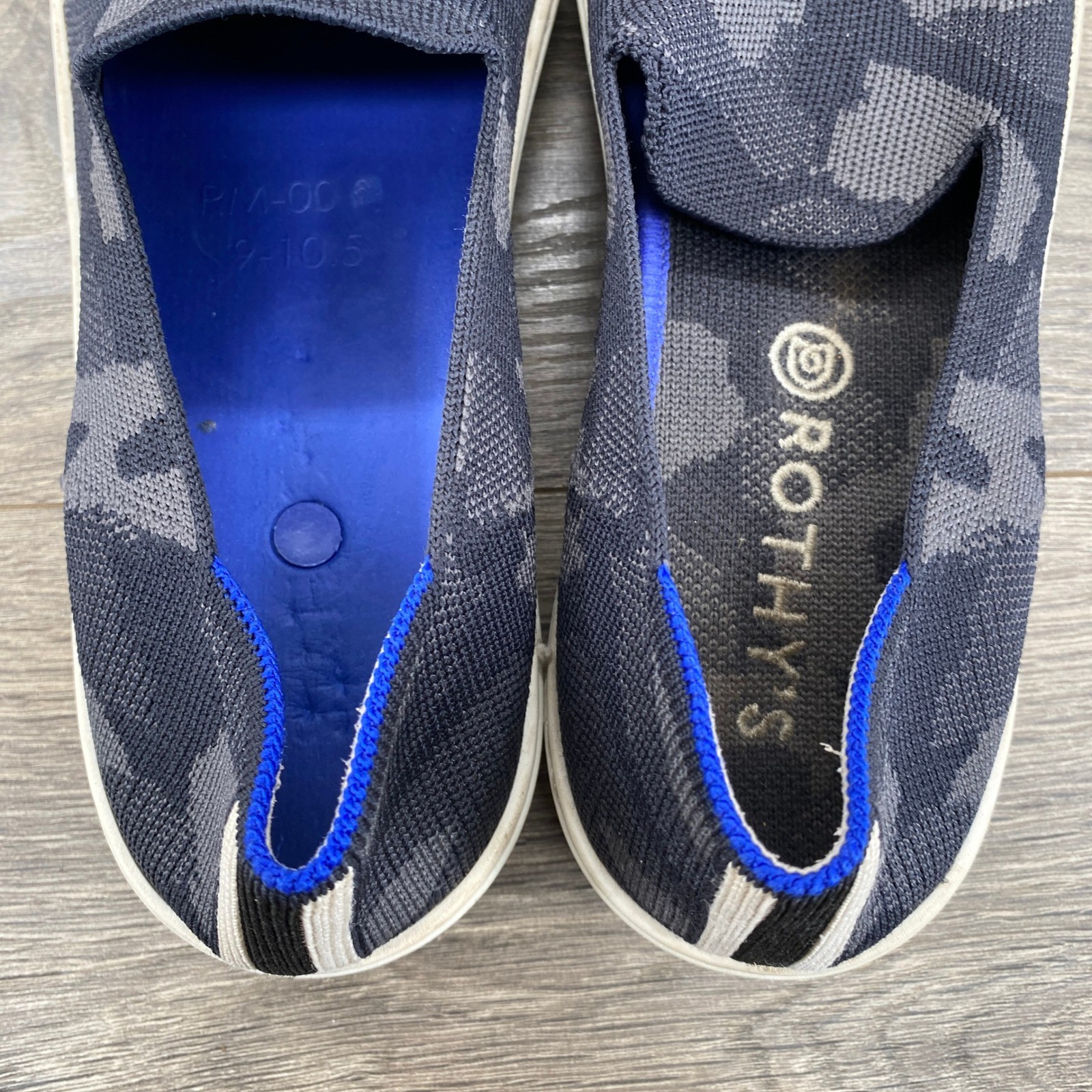 Rothy’s Slip-On Sneaker Womens 10 Grey Camo Knit Sustainable Flats