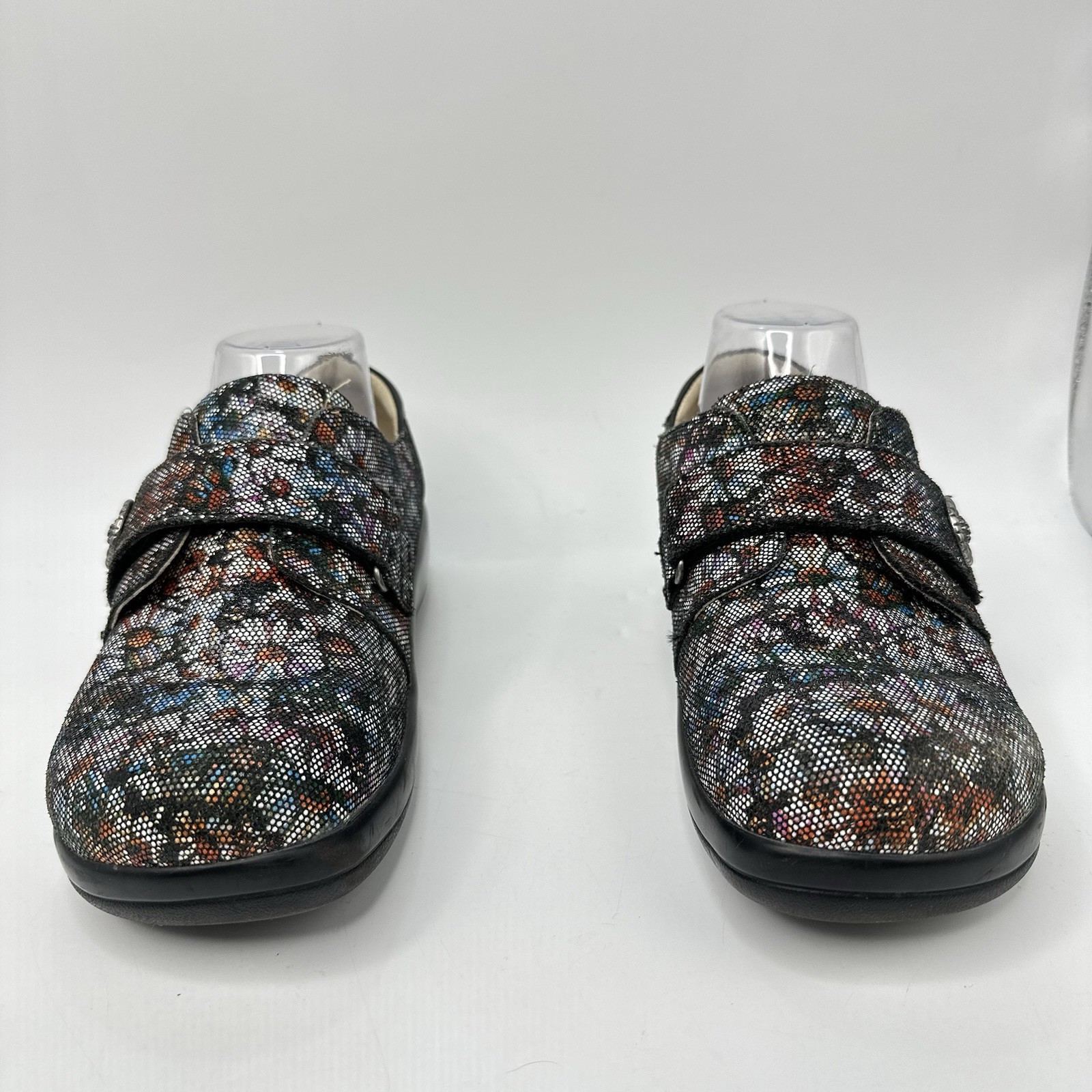 Alegria Joleen Women 8-8.5 EUR 38 Floral Print Hook Loop Cork Footbed Shoe