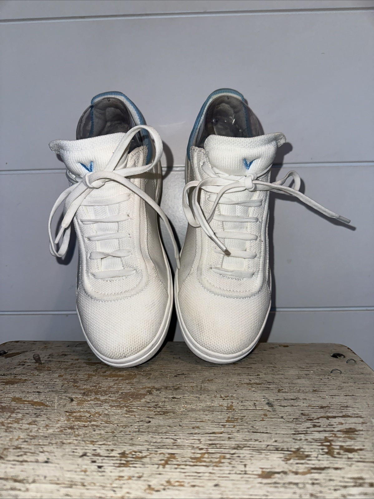 Vivaia Versa V Pro unisex knit sneakers W 6.5 M 5 EU 37 White Blue Lace Up
