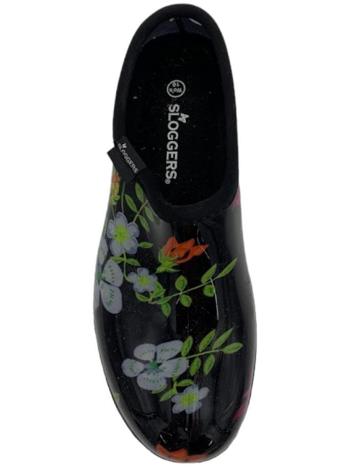 Sloggers Waterproof Flower Garden Shoes Meadow Black