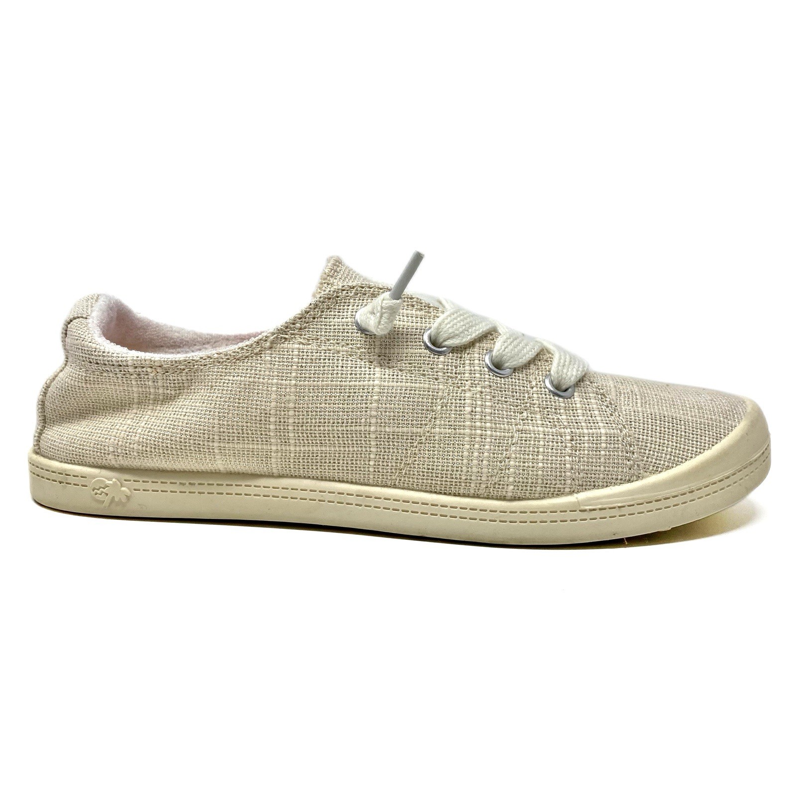 JellyPop Dallas Linen Sneakers Women’s 7 Tan Natural Comfort Shoes Summer Spring