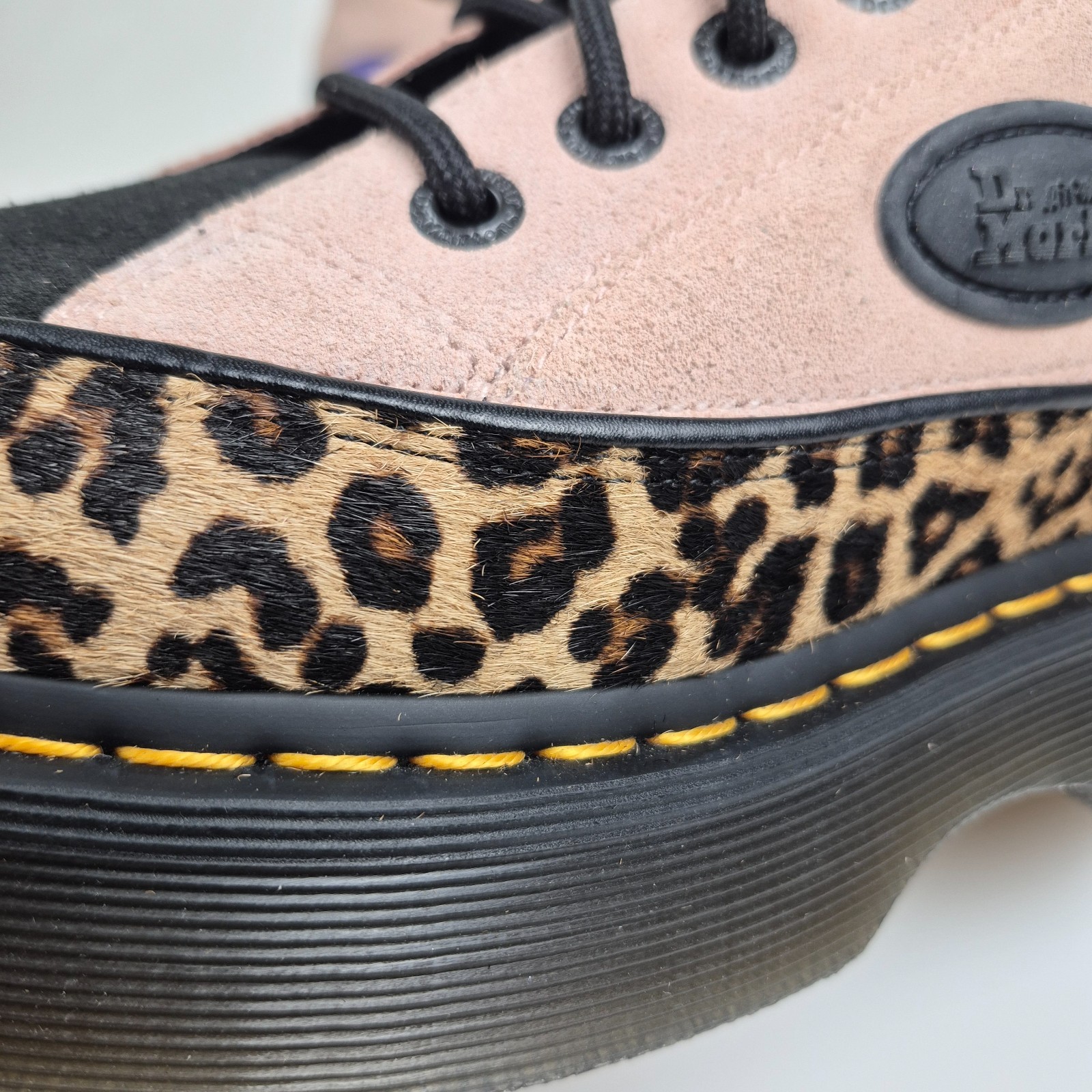 Dr. Martens BUZZ 5-Eye Leopard Spot Hair On & Suede Shoes Women’s Size 7 Print