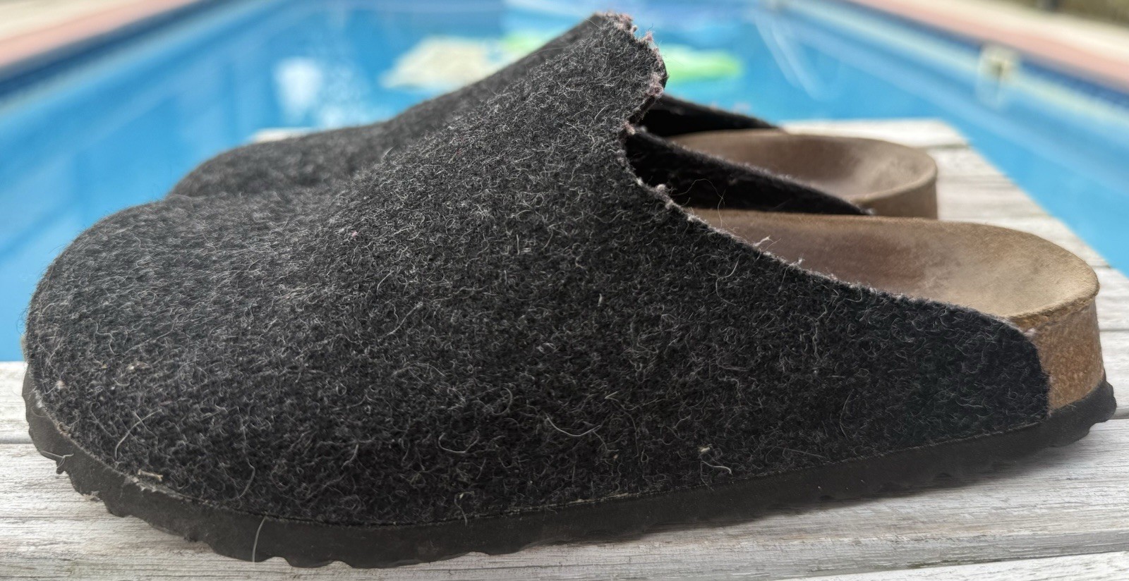 BETULA Birkenstock Gray Wool Felt Mule Shoes Women’s Size 7