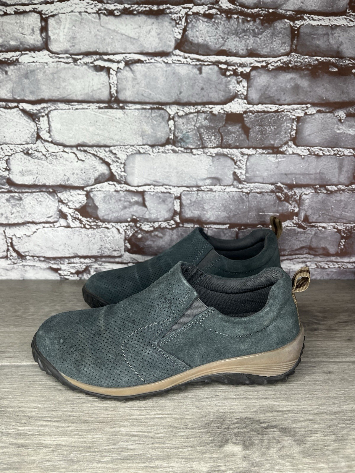 Panama Jack Blue Suede Textile Loafers Athletic Shoes Women Sz 35EU/5M US