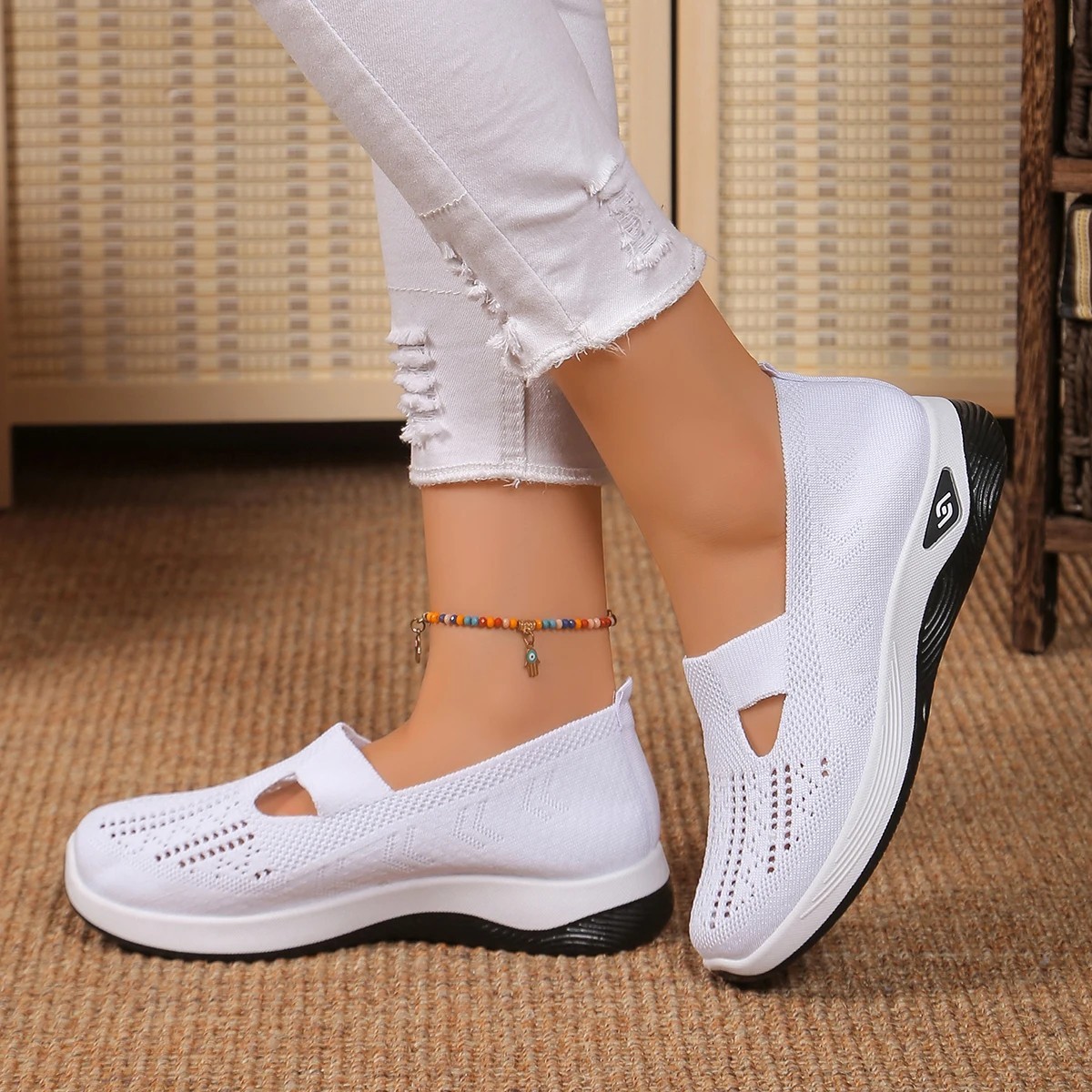 Women’S Casual Shoes Breathable Comfortable Orthopedic Shoes Non Slip Sneakers f