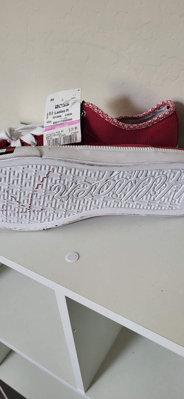 Tommy Hilfigerred Canvas Sneakers