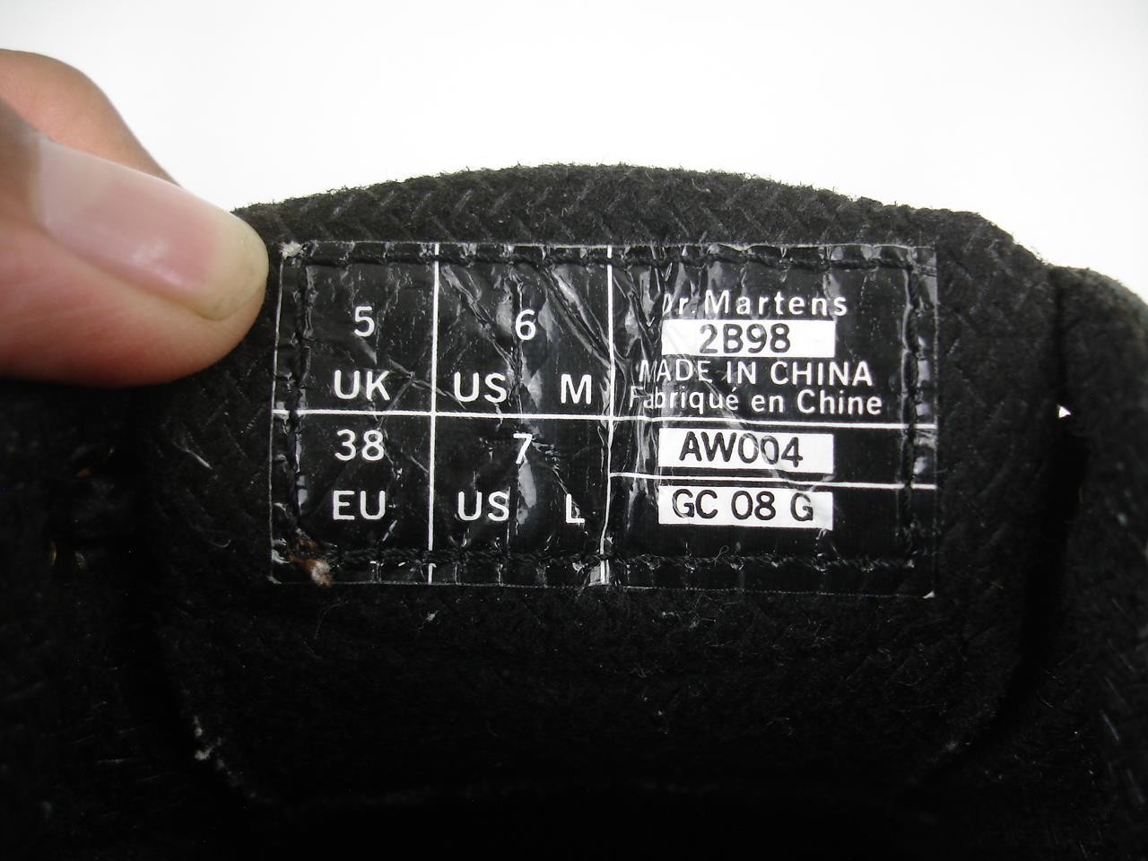 Women’s UK 5 US 7 M Dr. Martens 2B98 Black Leather Lace-Up Creepers Chunky Shoes