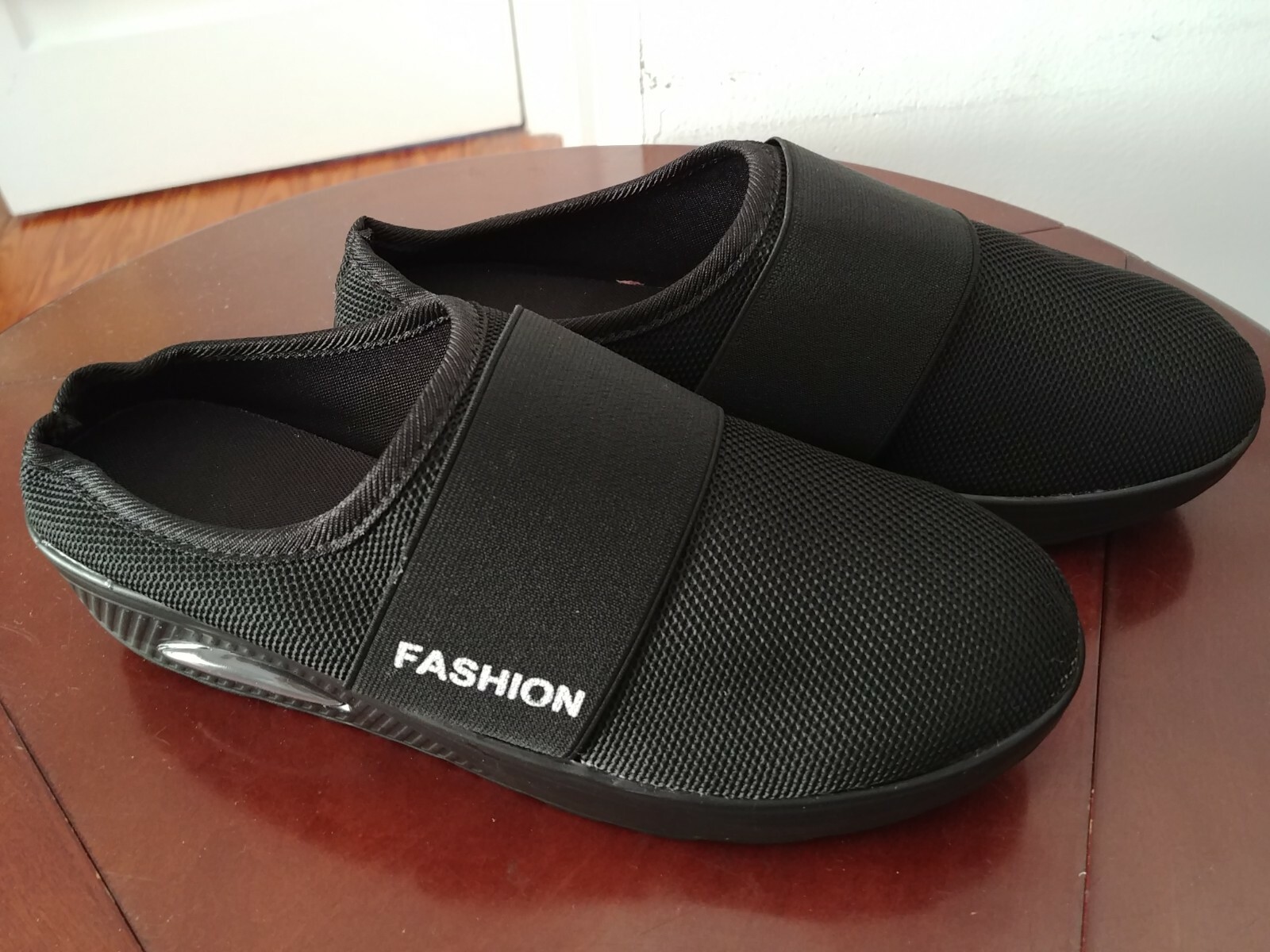 New Womans Air Cushion Slip-On Mesh Breathable Stretch Fashion Walking Shoes 7.5