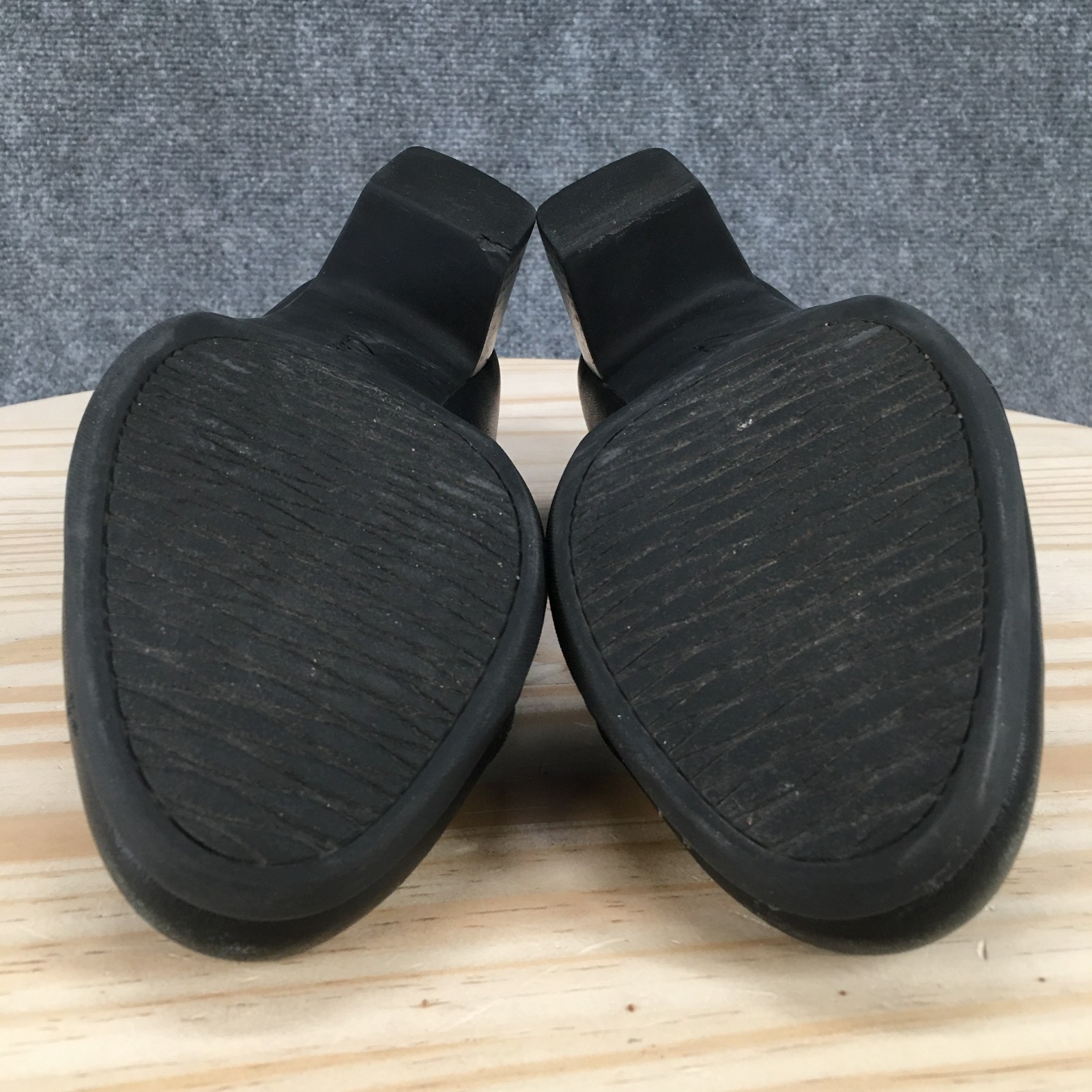 Unstructured By Clarks Shoes Womens 8.5 Wide Mary Jane Black Almond Toe Block