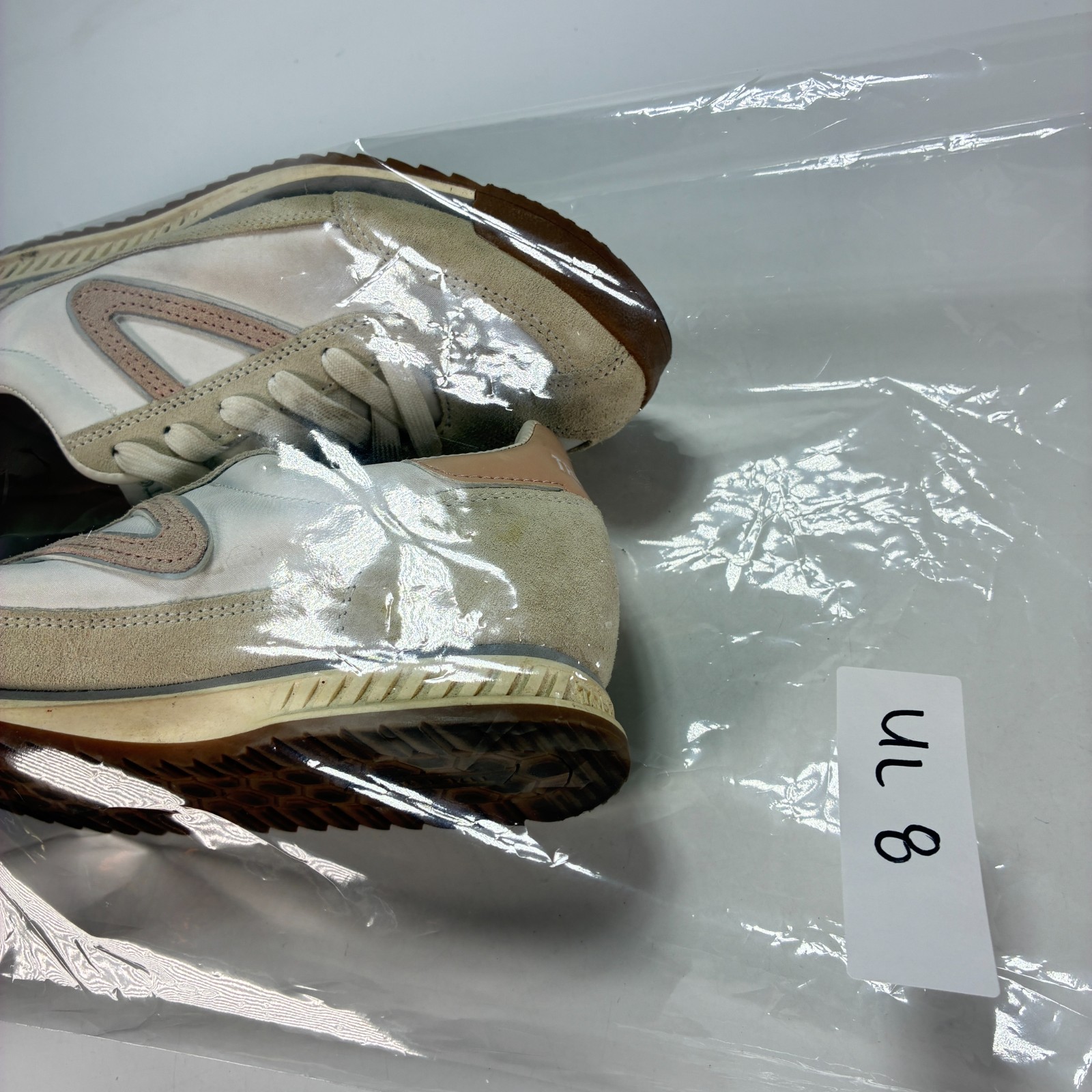 Tretorn Hailey White Beige Leather Jogger Sneakers 1880382 Women’s Size 7.5M