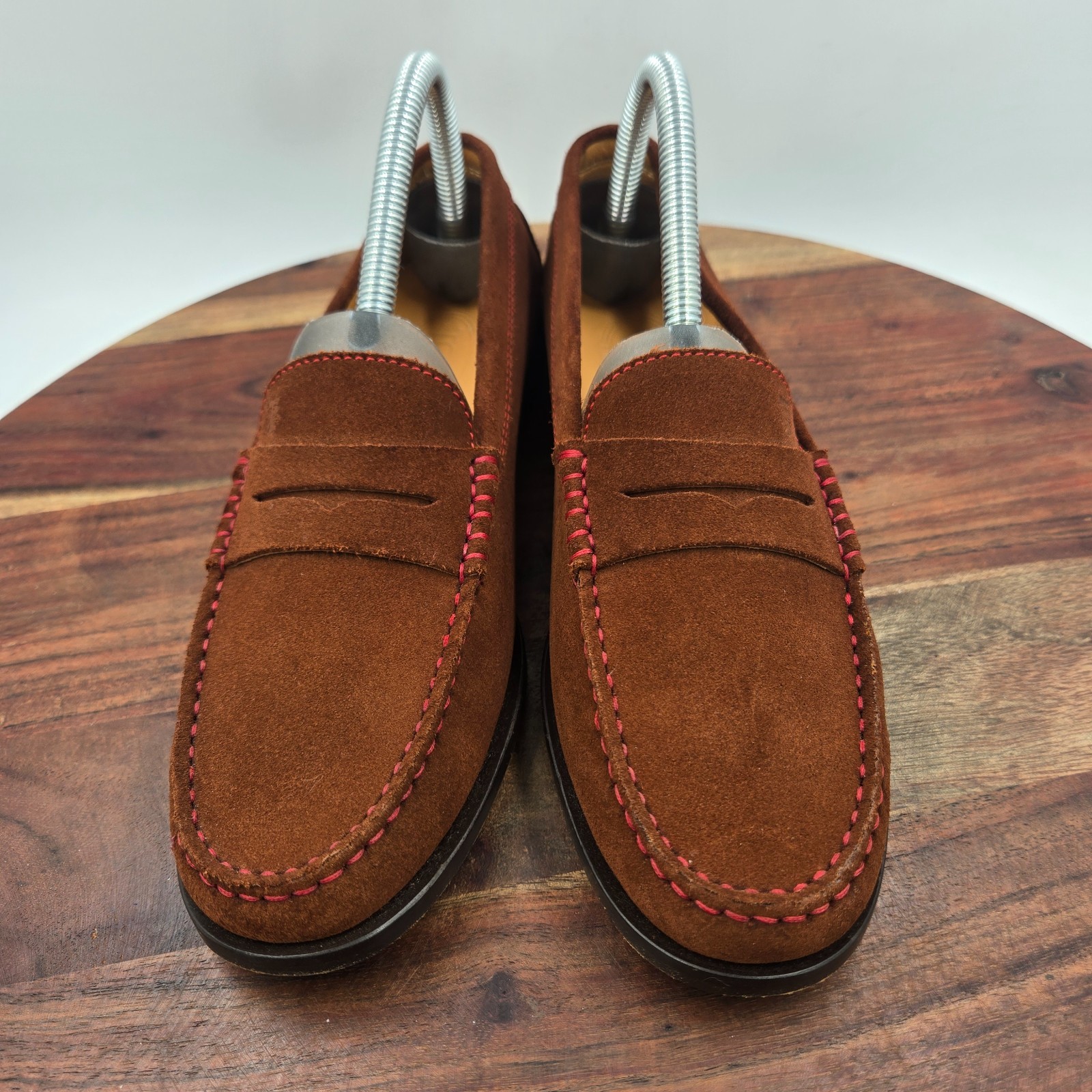 Tod’s Penny Loafer Shoes Women’s 9 Brown Suede Moc Toe Slip On Flats Moccasin