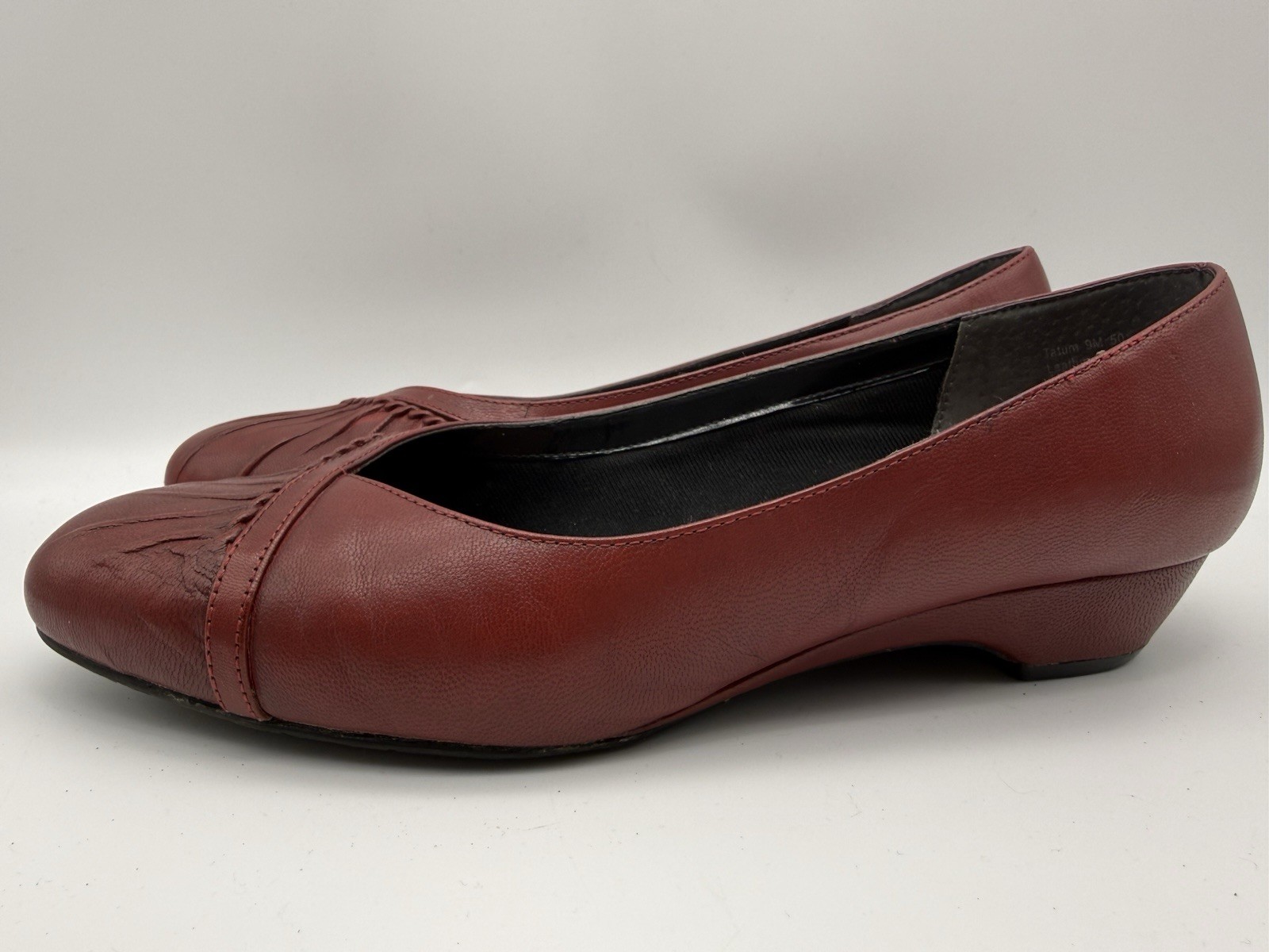 Ros Hommerson Women’s US 9 EU 39/40 Tatum Red Leather Flats Comfort Shoes