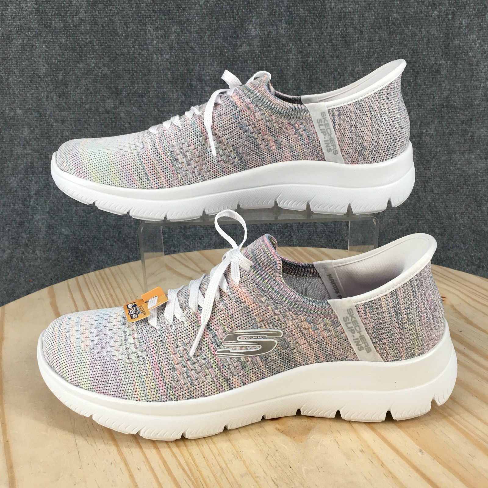 NEW Skechers Slip Ins Shoes Womens 10 Summits-Mystic Glow Sneakers White Multi