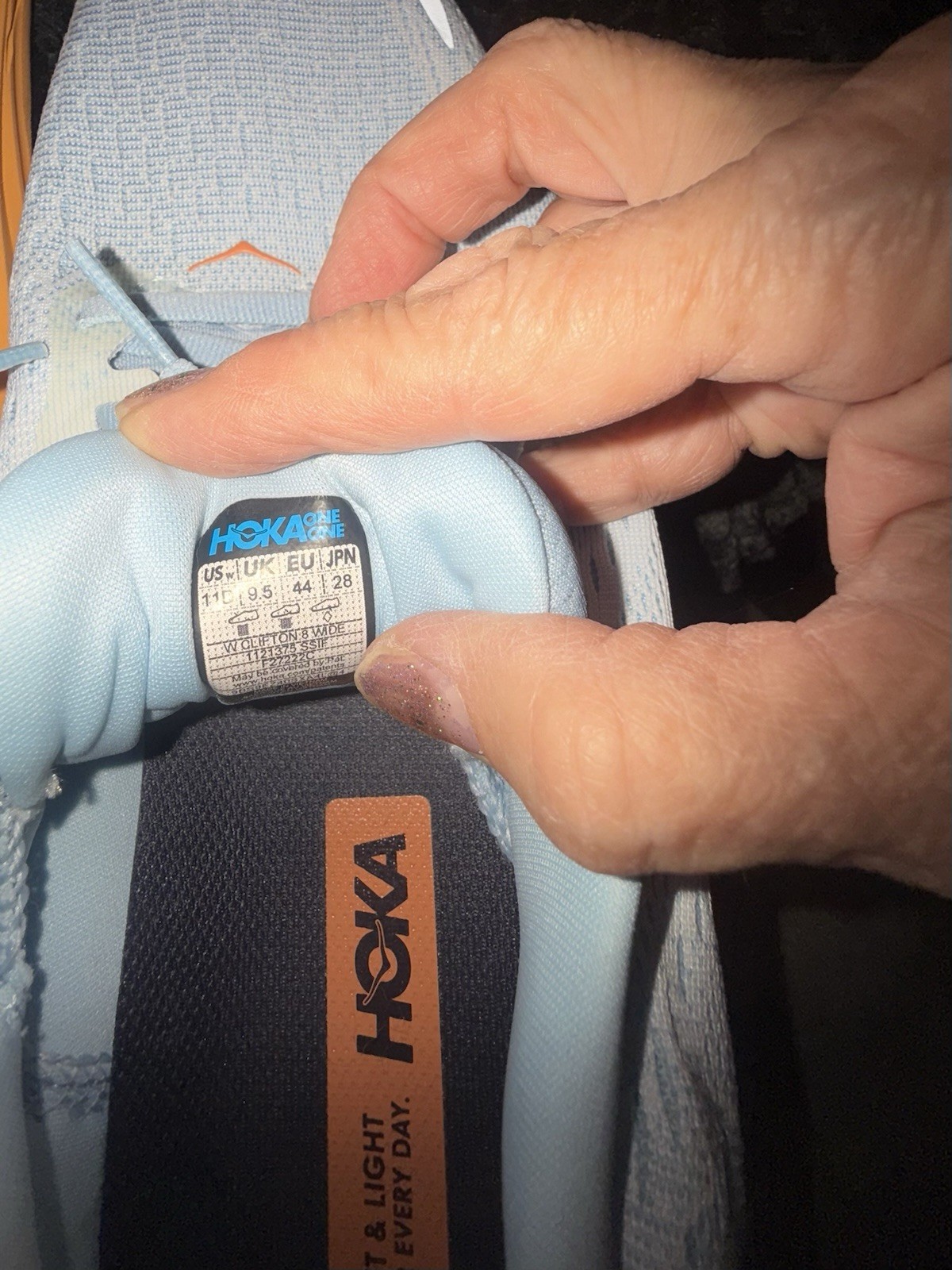 Hoka One One LIGHT BLUE 11 D US, EU 44, BRAND NEW NO BOX