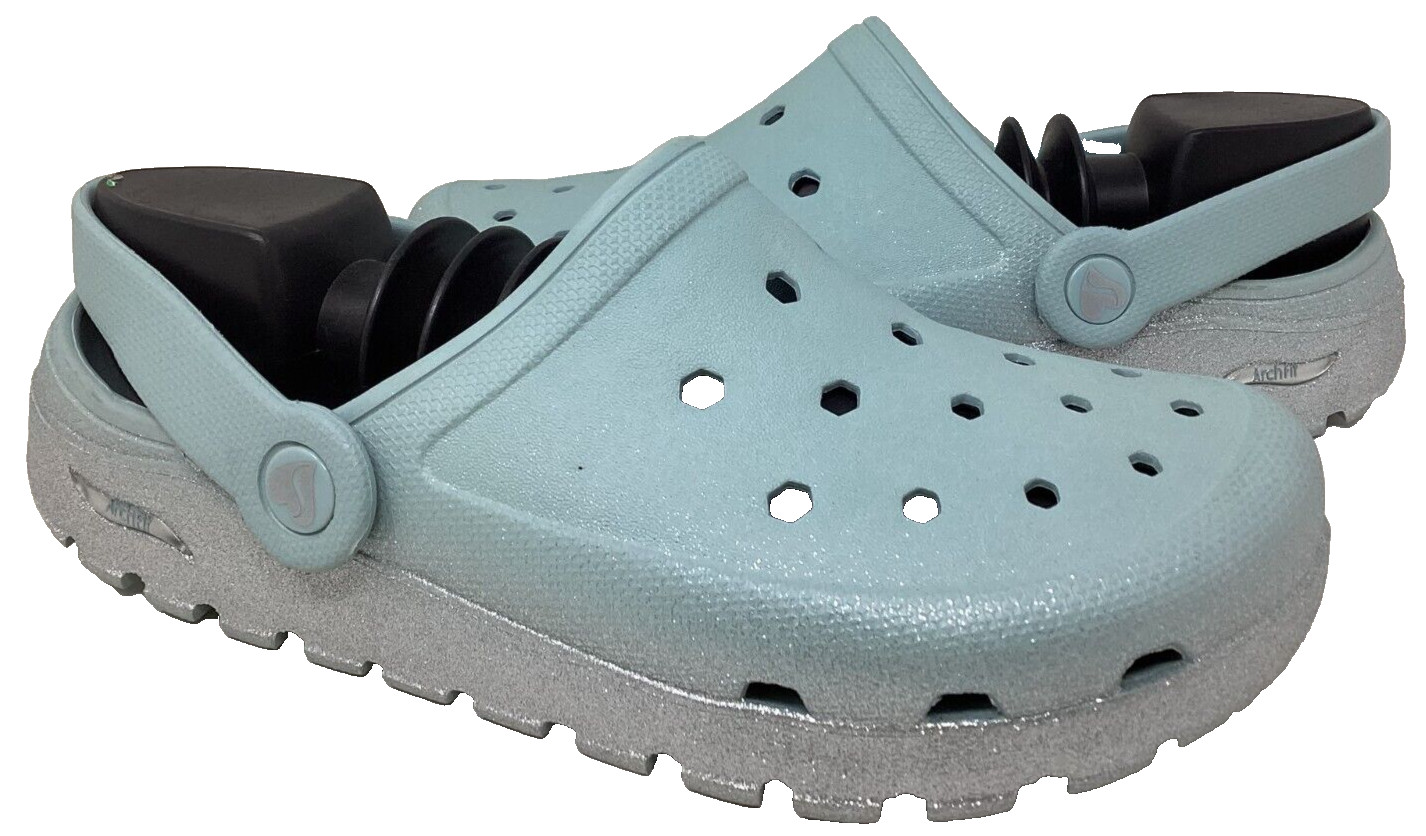 Skechers Women’s Foamies Arch Fit Footsteps Slip On Clogs Lt.Blue Size:6 101O
