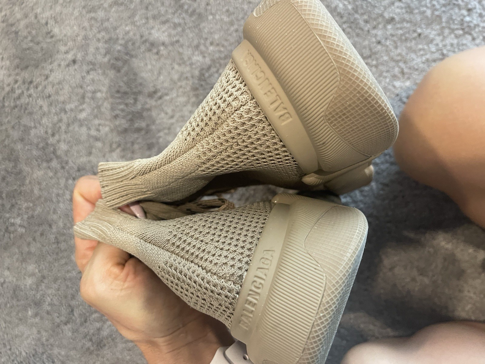 BalenciagaSpeed 2.0 Textured Logo High Top Sneaker Women’s size usa 6