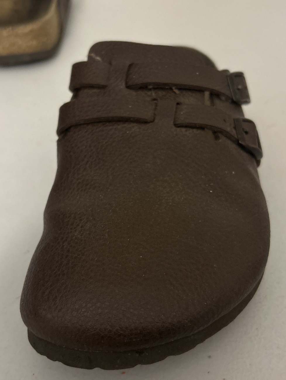 Birkenstock Birki’s Brown Leather Slip On Clog Mules 250 39, US Size L8 M6