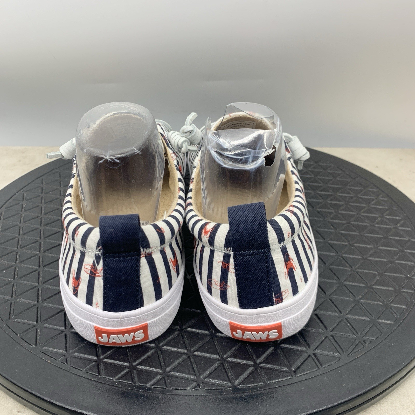 Sperry x Jaws Sneakers Women Size 12 Shoes Blue White Striped Printed Boat