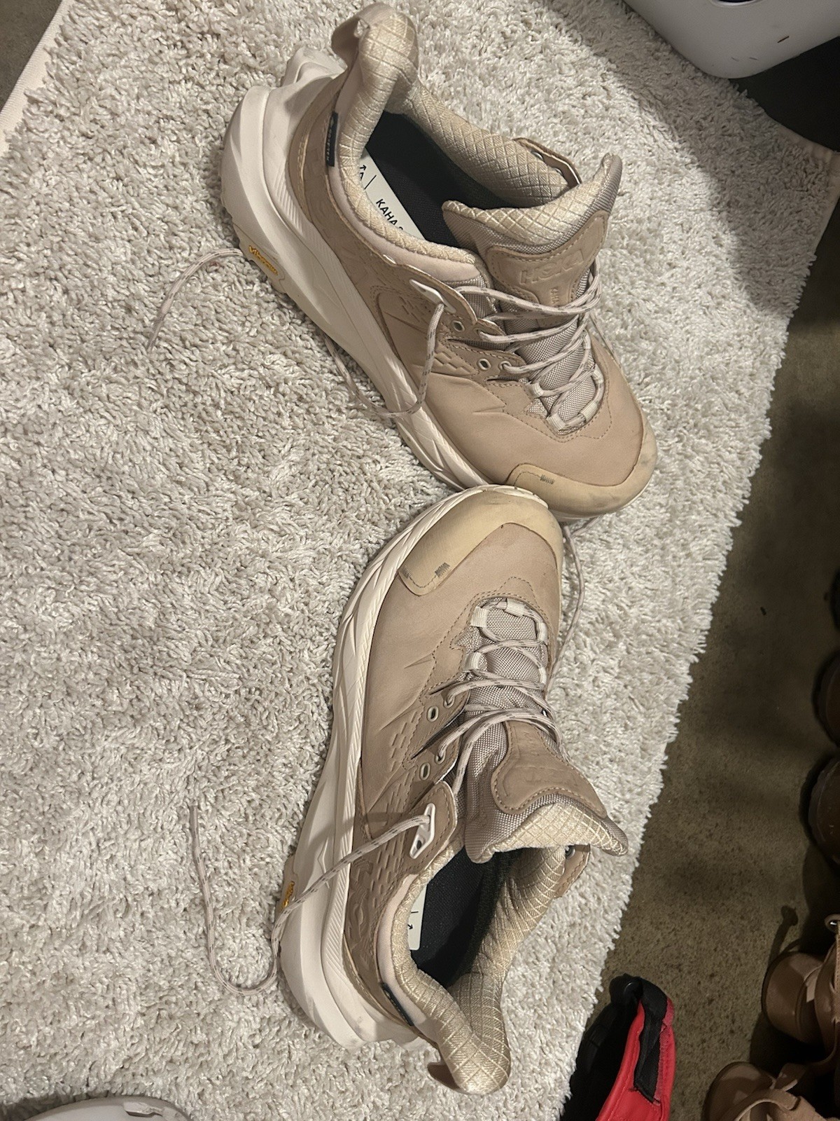 HOKA Anacapa 2 Low GTX Women’s Waterproof Leather Hiking Shoes Beige 9.5