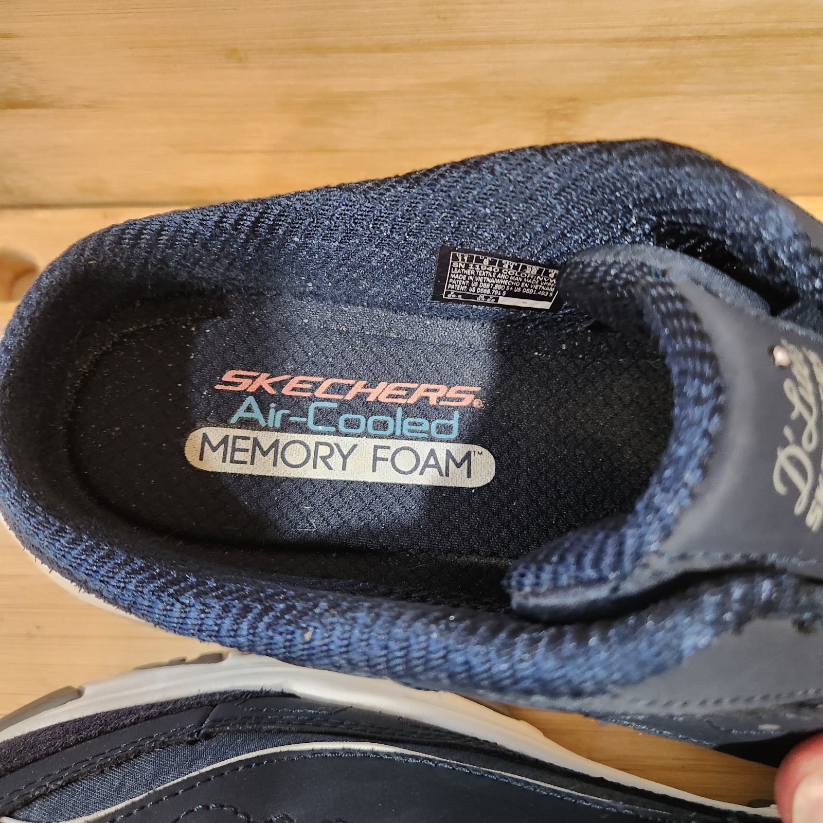 Skechers D’Lites Resilient Navy Blue Slip On Mule Sneaker Clog Women’s Size 11