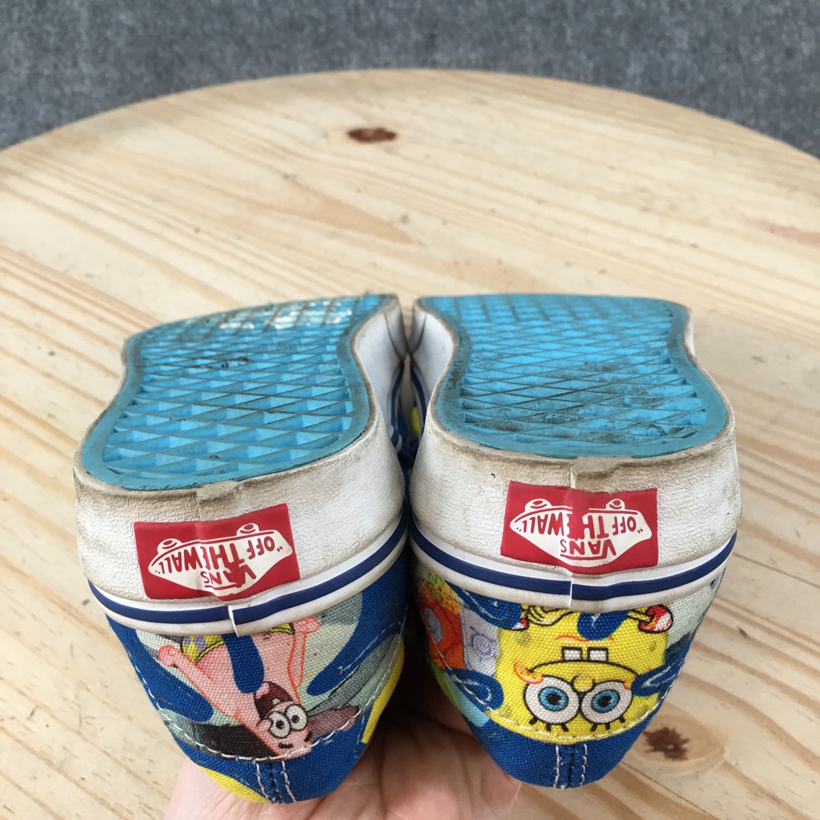 Vans Shoes Mens 5.5 Womens 7 SpongeBob SquarePants Slip On Sneakers Blue Multi