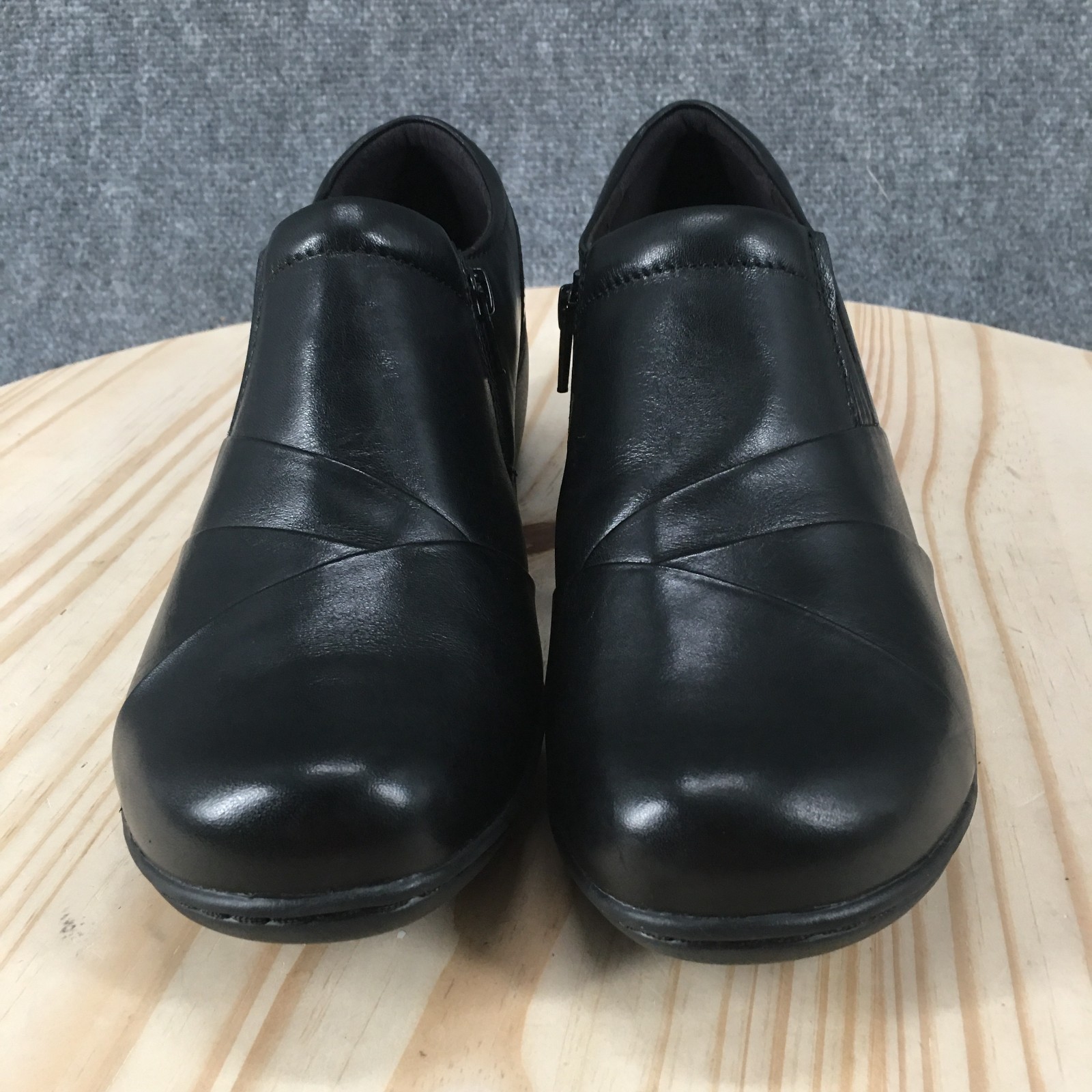 Clarks Collection Channing Essa Loafer Shoes Womens 10 W Leather Black 26108789