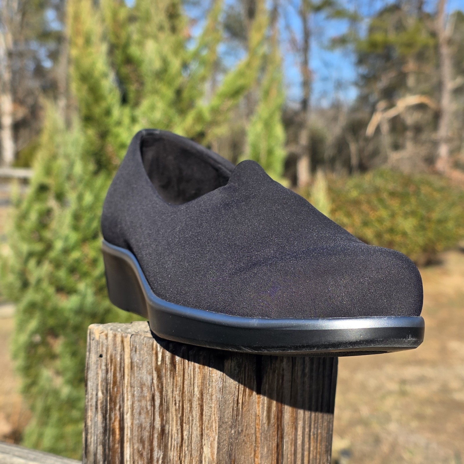 SAS Bliss Slip On Comfort Wedge Women’s Black Size 10 N ( NARROW )