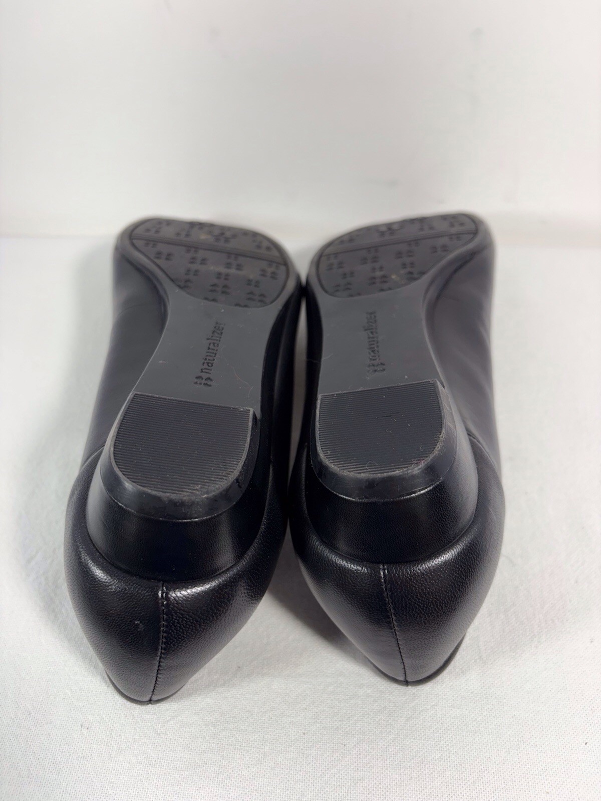 Naturalizer N5 Comfort DOVE Black Leather Ballet Mini Wedges 7.5 M