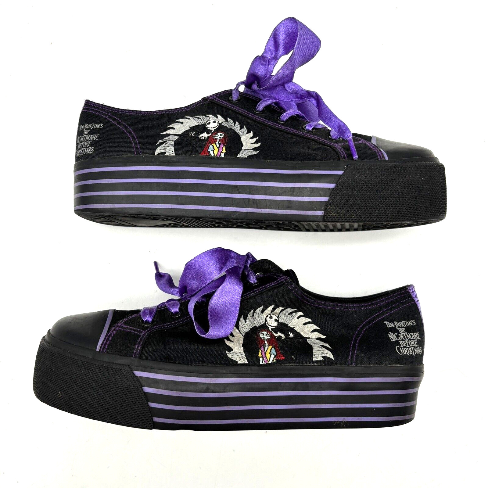 2003 Nightmare Before Christmas 10th Anniversary Black Purple Platform Sneaker 8