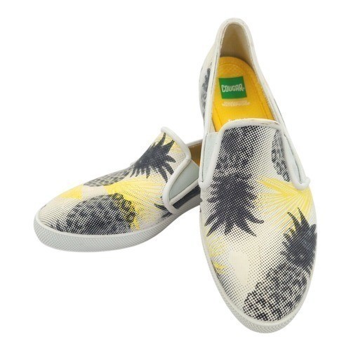 Cougar Shoes Samba Slip On Comfort Womens White Pineapple Waterproof Size 7