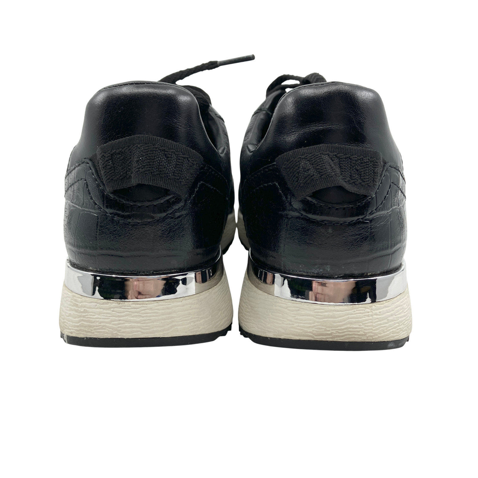 Frankie4 Black Steel Leather Brooklyn Sneakers Size 7.5