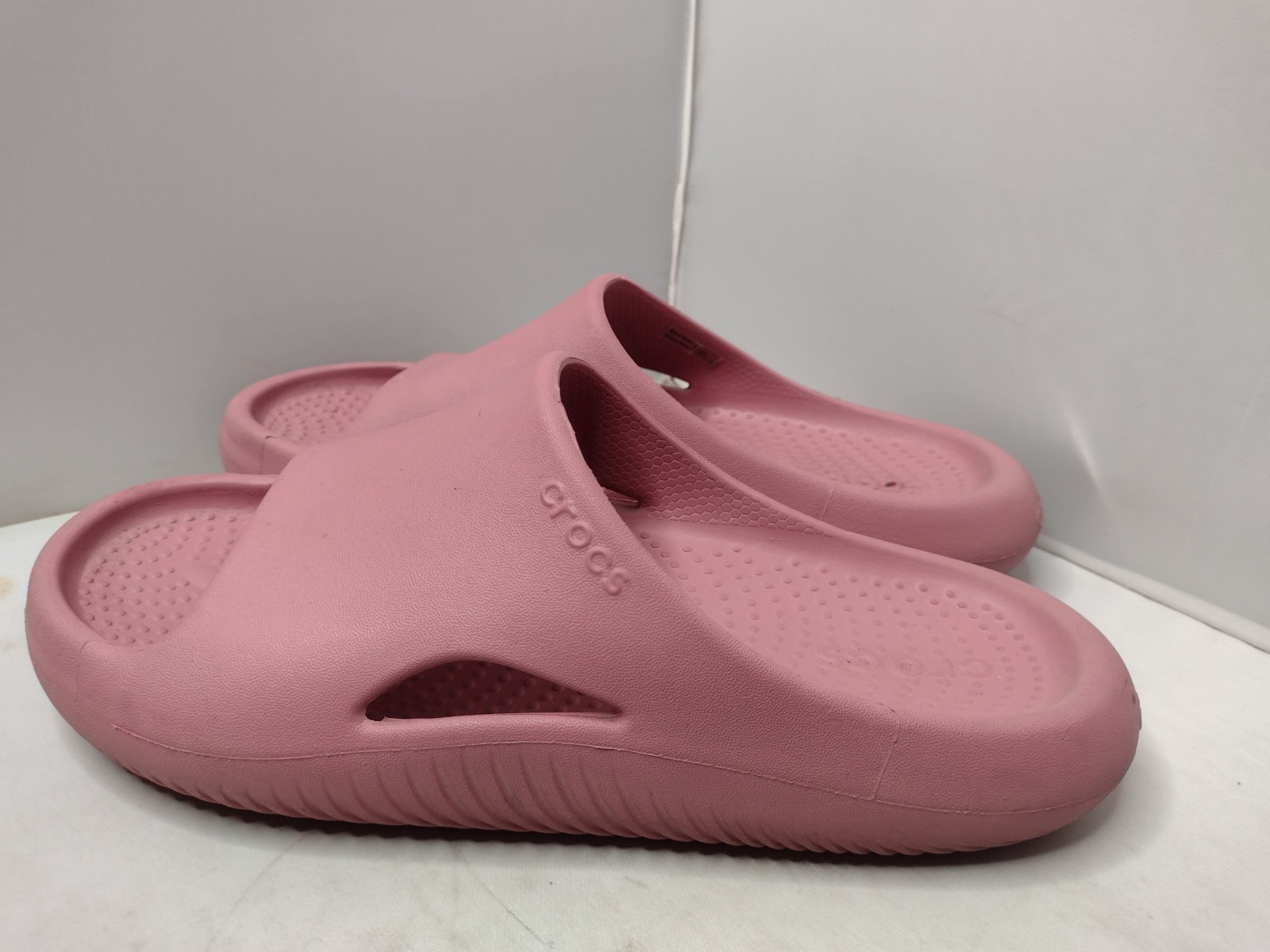 Crocs Unisex Mellow Recovery Rose Blush Croslite Slides Size 5/7 Pink Comfort YY