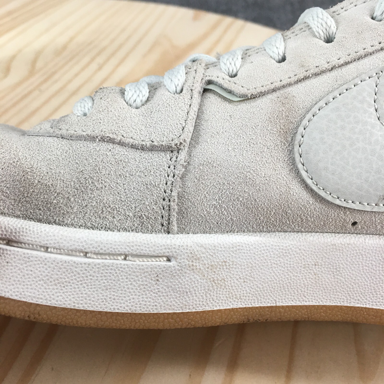 Nike Shoes Womens 10 Court Blanc Sneakers Gray Lace Up Low Top Casual CK6533-001