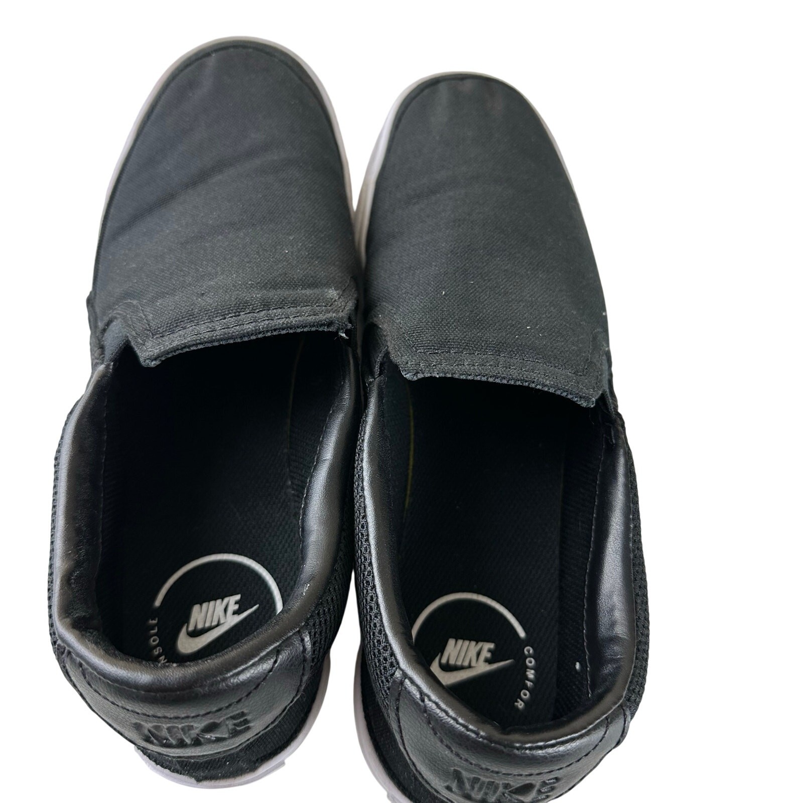 Nike Black Slip-On Skater Shoes Minimal Streetwear US 9.5