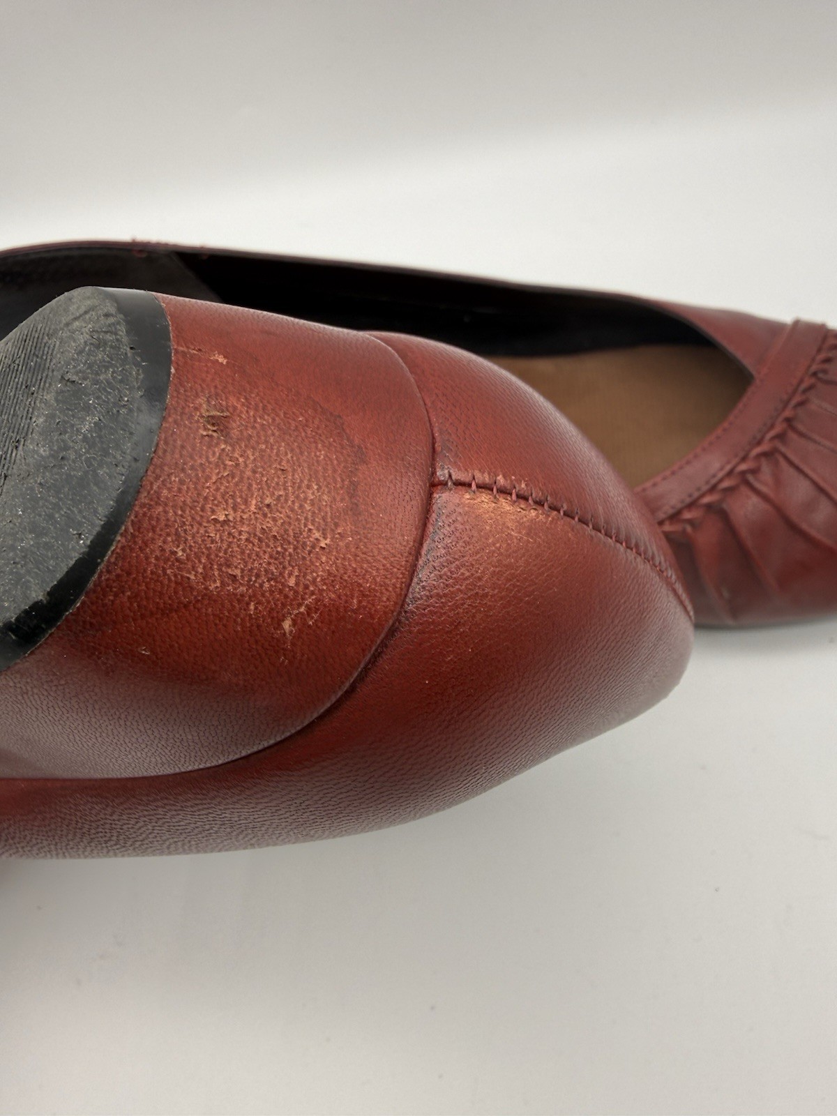 Ros Hommerson Women’s US 9 EU 39/40 Tatum Red Leather Flats Comfort Shoes